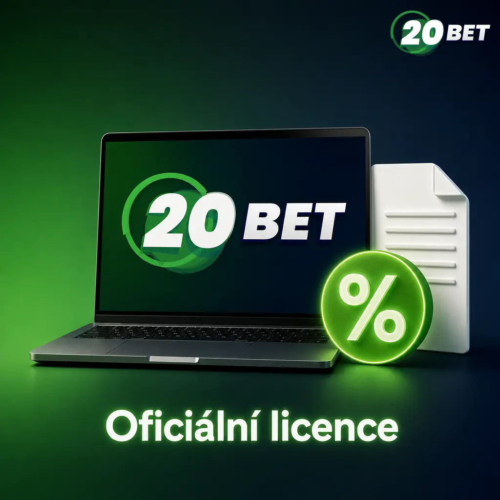 Oficiální licence Curaçao eGaming 8048/JAZ2020-050 pro 20bet, provozovatel Rabidi N.V., sázky a casino hry