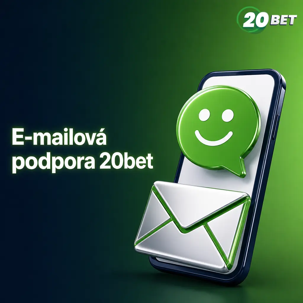 E-mailová podpora 20bet: support@20bet.com pro reklamace, ověření účtu a výběry, odpověď do 24–48 hodin.