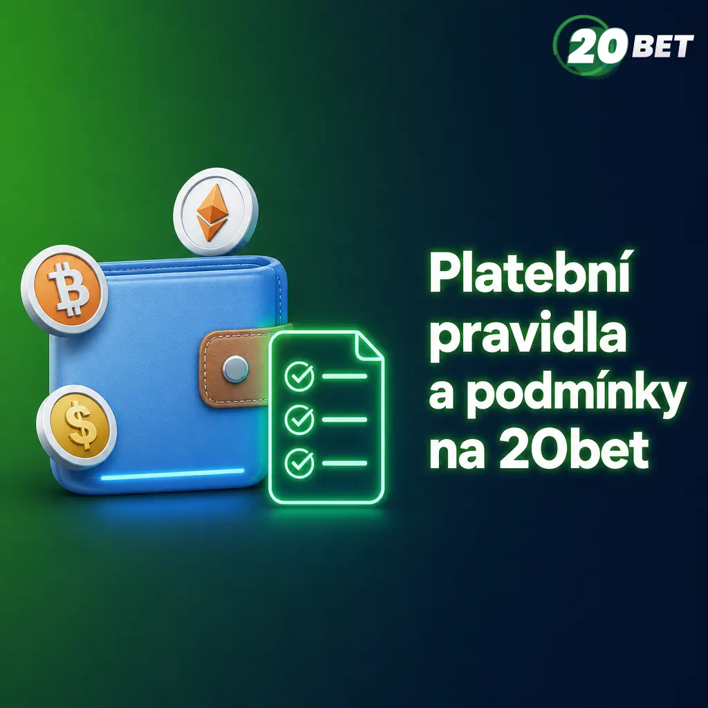 Platební pravidla 20bet: KYC ověření, limity výběrů, stejná metoda platby a podmínky bonusů na herním účtu.